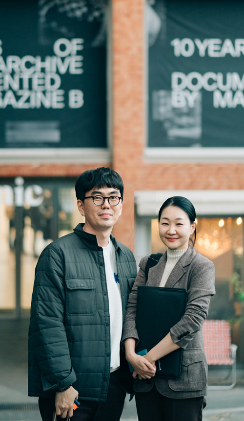 ▲ 타임앤코 김종원 부대표(왼쪽)와 임미진 대표. 사진=롱블랙 제공