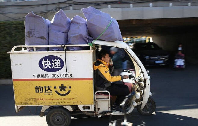 중국의 택배 기사