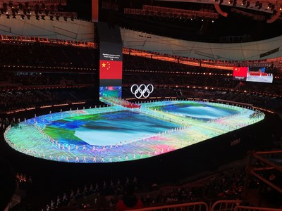 The Ground Display System in the National Stadium (also known as the Bird's Nest) (PRNewsfoto/Unilumin Group)