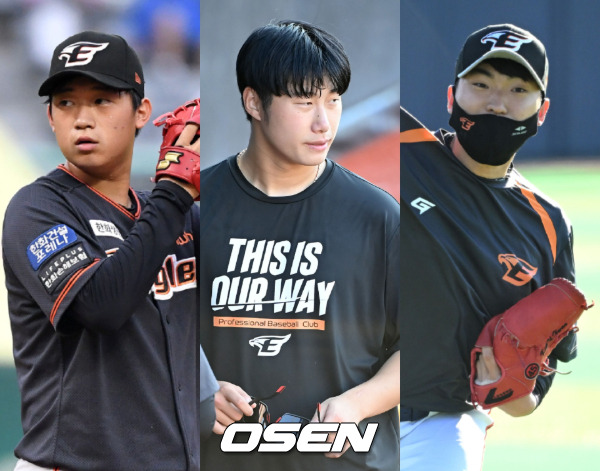 한화 김기중-남지민-김이환 /OSEN DB