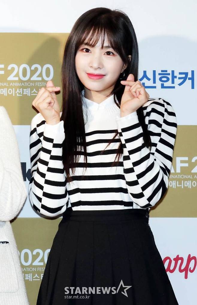 그룹 에이프릴 김채원이 23일 오후 경기 부천시 만화박물관에서 열린 '제22회 부천국제애니메이션페스티벌' 개막식에 참석하고 있다. /사진=임성균 기자 tjdrbs23@