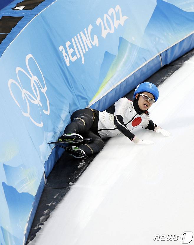 다카기 나나는 2022 베이징 동계올림픽 스피드스케이팅 여자 매스스타트 준결승에서 탈락했다. © 로이터=뉴스1