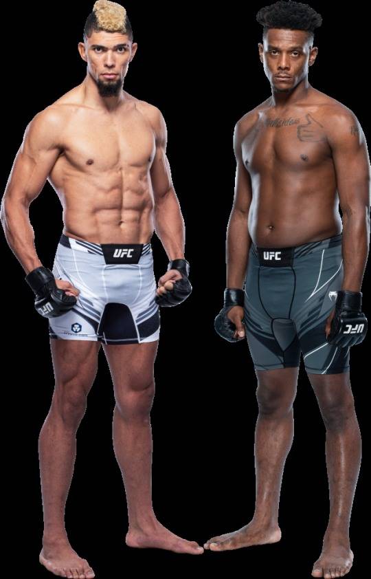 20일 경기를 벌이는 조니 워커(왼쪽)와 자마할 힐(사진=UFC)