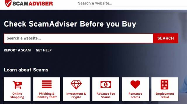 사이트 신뢰도를 체크할 수 있는 스캠어드바이저 홈페이지 화면. 입력창에 홈페이지 주소를 검색하면 신뢰도를 알려준다. /홈페이지 캡쳐