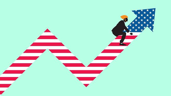 한국의 서학개미들이 올해 하이리스크, 하이리턴형 상품인 3배 레버리지(3X) 상장지수펀드(ETF)를 대거 매수하고 있다. /일러스트=이동운 조선디자인랩 기자