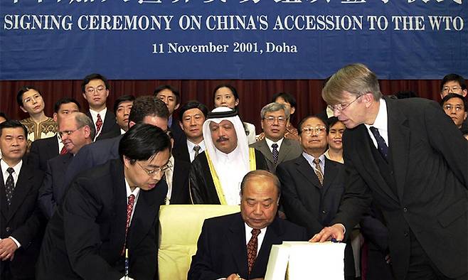 2001년 중국 wto 가입 당시의 모습