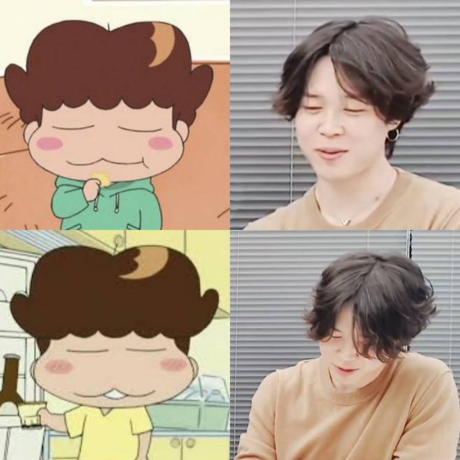 방탄소년단 지민 생애 첫 퍼머 日'아따맘마' 작가도 반했다♥..만화 강국 사로잡은 '예술계 뮤즈'