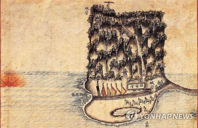 조선시대 탐라순력도 '성산관일' 일부분 [제주도 제공]