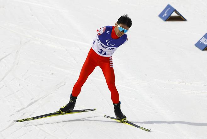 Beijing 2022 Winter Paralympic Games - Para Cross-Country Skiing - Men's Sprint Free Technique Standing <저작권자(c) REUTERS/연합뉴스, 무단 전재-재배포 금지>