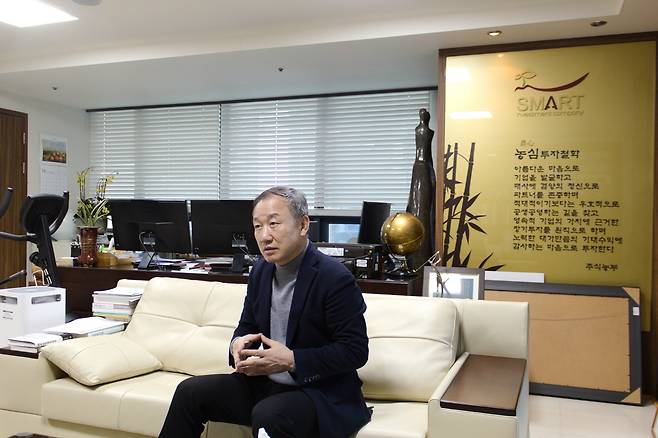 조선비즈와 인터뷰하고 있는 박영옥 스마트인컴 대표/ 조선비즈