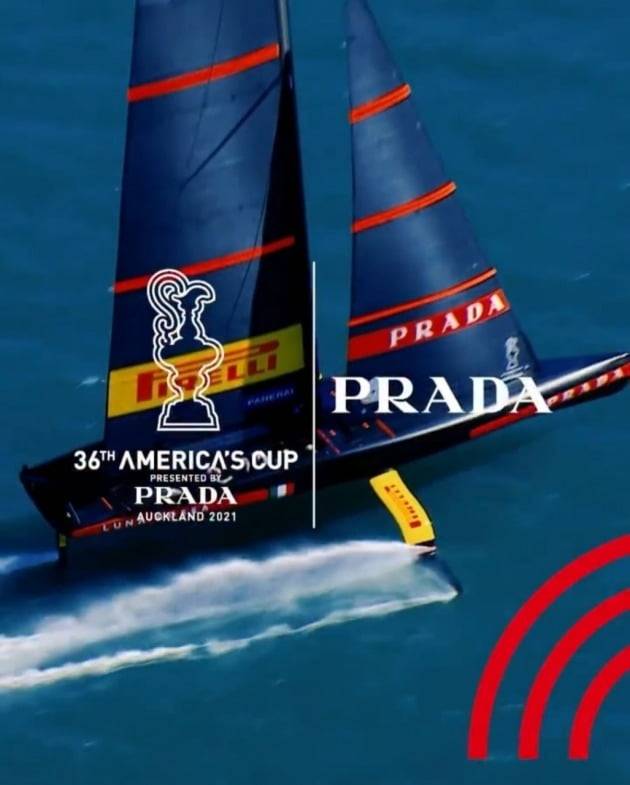 36회 아메리카 컵에 출전한 프라다 요트. 출처:인스타그램