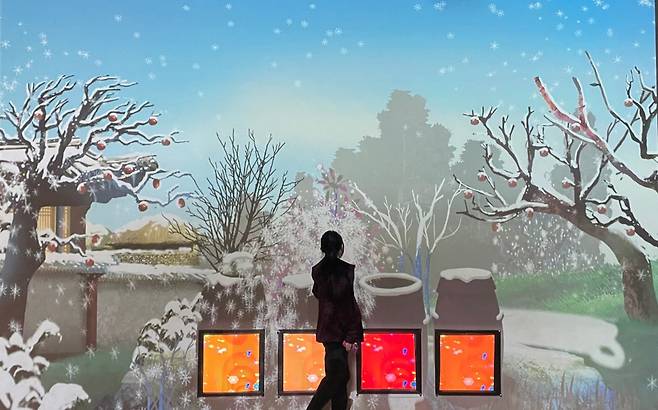 발효소스토굴 내부 미디어아트 전시