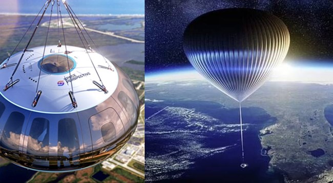 미국의 우주관광 스타트업인 ‘스페이스 퍼스펙티브’의 풍선과 객실 그래픽 이미지