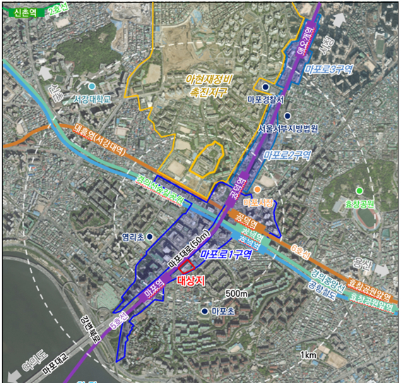 서울 마포구 도화동 169-1 일대 위치도. 사진 제공=서울시