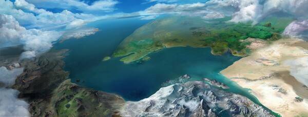 ['와일드본' 텔루스 행성 전경]