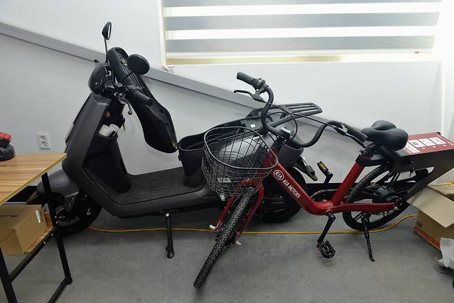 전기차 폐배터리는 성능평가 후에 전기자전거, 전기오토바이 등으로 재사용할 수 있다. 사진 한국환경공단