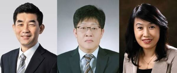 왼쪽부터 이재현, 이우진, 서혜옥 이사장. 태광그룹 제공