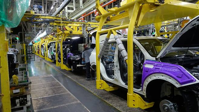 경기도 평택에 있는 쌍용차 조립1공장 모습./연선옥 기자