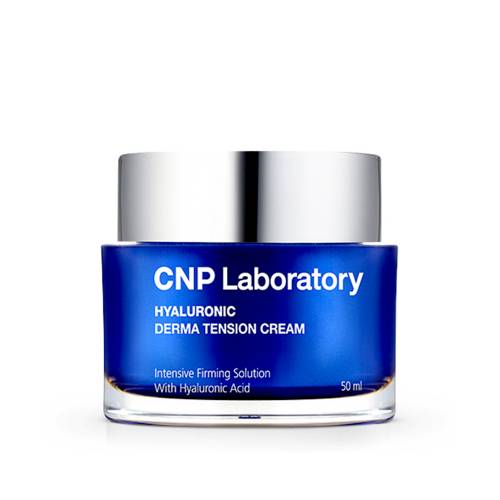 CNP 히알루로닉 더마텐션 크림 - 히알루론산, 콜라겐, 아데노신, 판테놀, 비타민 B까지 함유한 수부지 피부엔 종합 보충제 같은 수분 크림. 밤샘 후 피부 탄성 복원력 개선 효과를 검증했다. 50mL 4만2천원.