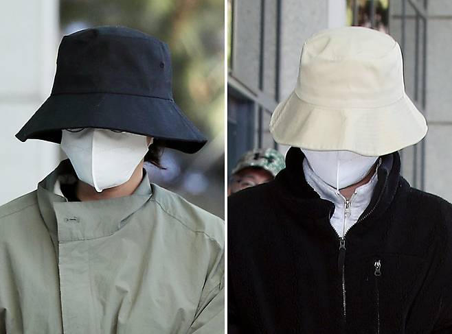 '계곡 살인' 사건의 피의자 이은해(31)·조현수(30)씨가 16일 오후 인천시 미추홀구 인천지방검찰청으로 압송되고 있다. [연합]