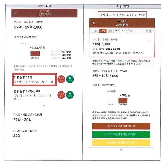 다윈중개는 지난해 8월 네이버의 시정 요구 이후 사용자 환경을 일부 변경했다. [사진 다윈프로퍼티]