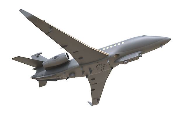 한국군에 배치될 백두체계 능력보강 2차 사업에 따른 신형 백두정찰기 상상도. KAI 제공