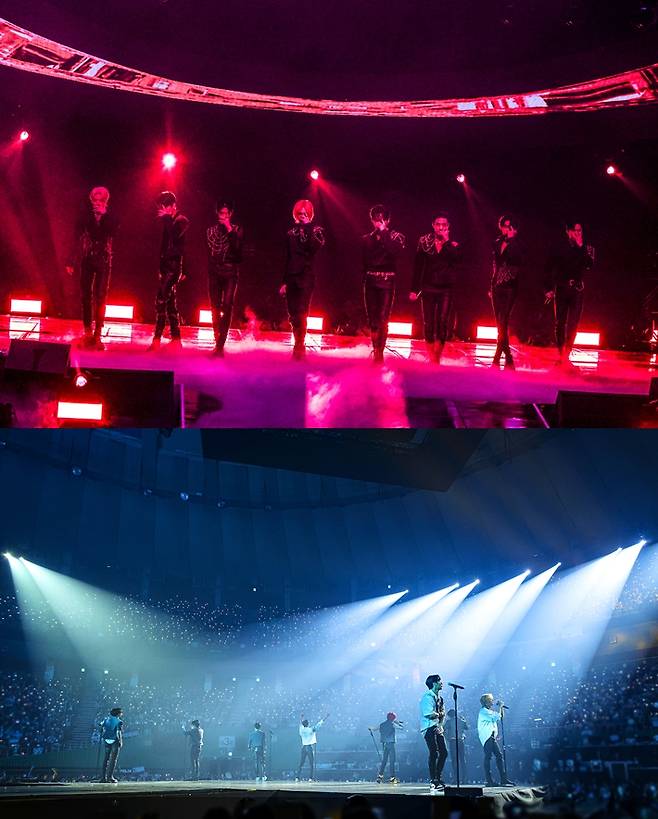 스트레이 키즈는 이날 '매니악'으로 공연의 문을 열었다. 앙코르까지 약 4시간 가까이 팬들과 만났다. JYP엔터테인먼트 제공