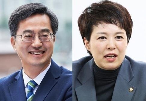 민주당 김동연(왼쪽) 후보, 국민의힘 김은혜 후보 [연합뉴스 자료사진]