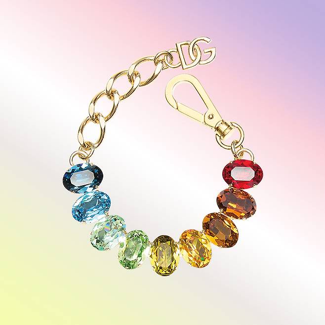멀티컬러 라인스톤 브레이슬릿 1백36만원 돌체앤가바나.