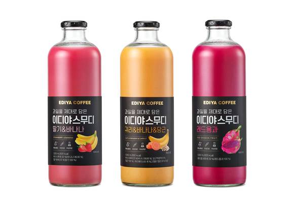 이디야커피 과일 스무디 3종. [사진=이디야커피]
