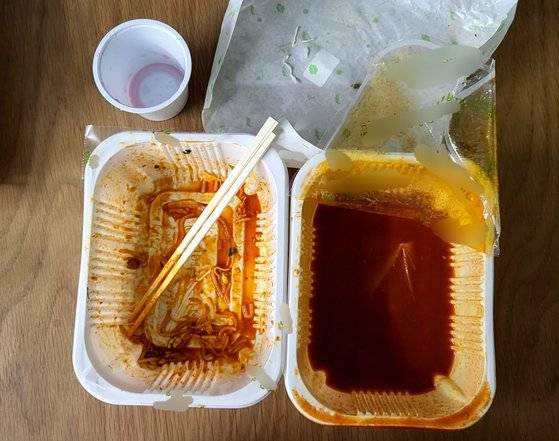 배달 쓰레기. 편광현 기자