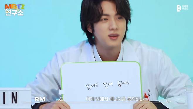 "죽어도 집에 묻어줘" 방탄소년단 진 MBTI, 성격마저 '완벽'