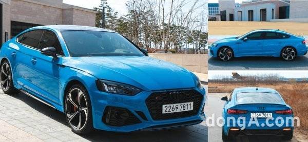 아우디 RS5 스포트백은 제로백 3.9초의 폭발적인 퍼포먼스를 갖춘 초고성능 세단이다. 카본 프론트 립과 검은색 RS5 배지가 
강렬한 인상을 주는 전면 디자인과 스포트백 특유의 아름다움이 극대화된 측면 디자인, 리어 디퓨저와 RS 배기 시스템이 역동적인 
느낌을 주는 후면 디자인(왼쪽부터 시계방향) 등 어느 각도에서 봐도 매력적이다. 원성열 기자 sereno@donga.com