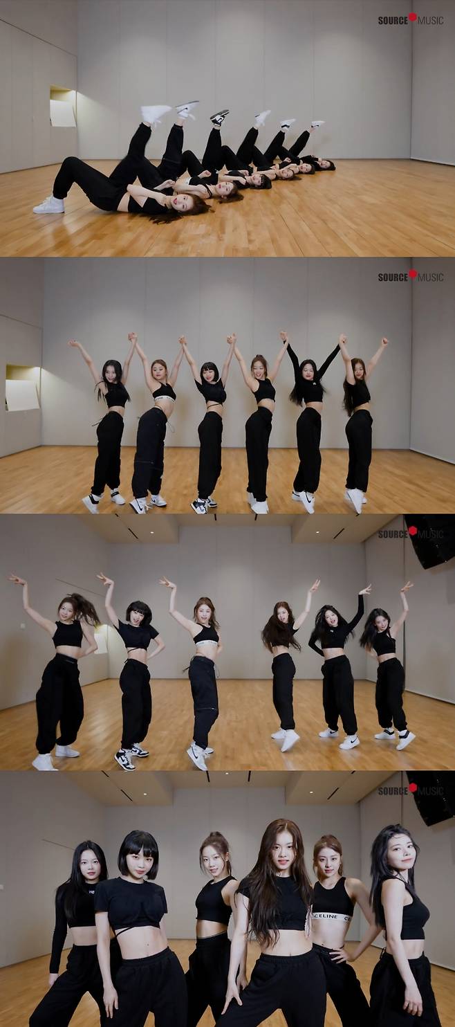 르세라핌, 데뷔곡 'FEARLESS' 안무연습 영상 공개