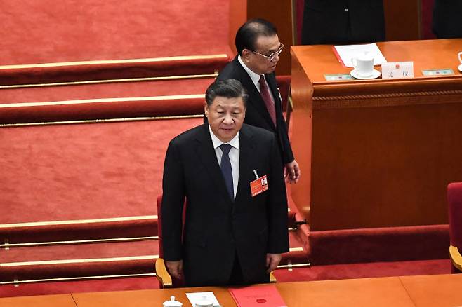 시진핑 중국 국가주석(왼쪽)과 리커창 중국 총리(사진=AFP)