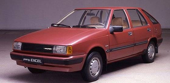 현대자동차의 첫 미국 수출 차종인 포니 엑셀. [사진 현대자동차]