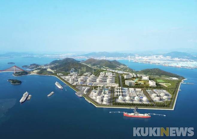 여수 묘도 ‘에코 에너지 허브’ 조감도 (전남도 등 제공)
