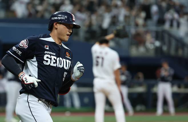 지난 11일 키움 히어로즈전에서 두산 베어스의 신성현 사진=연합뉴스