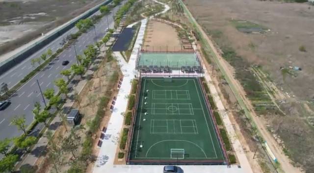 인천 송도 7공구 첨단산업클러스터단지 4호 근린공원. 인천경제자유구역청 제공