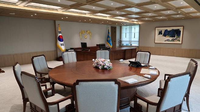 10일 오후 서울 용산 대통령 집무실의 모습.(사진=연합뉴스)