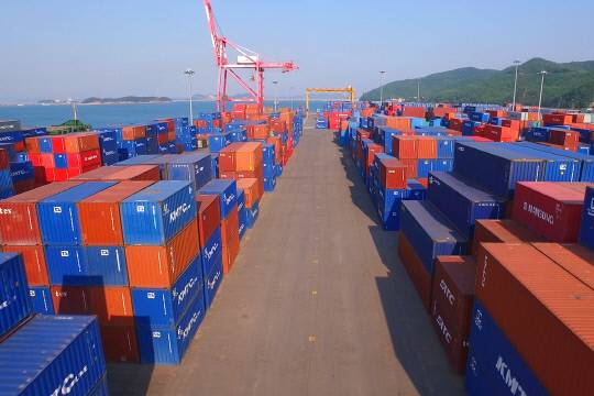 대산항 켄테이너 물동량. 사진=서산시 제공