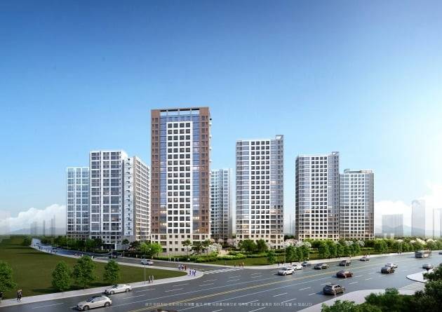 부산 강서구 에코델타시티 20블록에 들어서는 강서자이 에코델타 투시도.