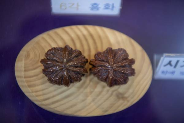 귀족호도박물관에 소장돼 있는 시가 1억원 짜리 6각 호도.