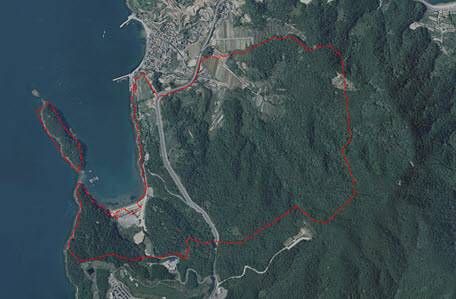 거제 장목관광단지 위치도