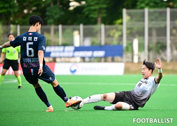 김미연(왼쪽, 서울시청), 고민정(오른쪽, 창녕WFC). 서형권 기자