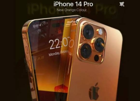 망고오렌지 색상의 아이폰14 예상 이미지 [사진=콘스탄틴 밀레닌 트위터]