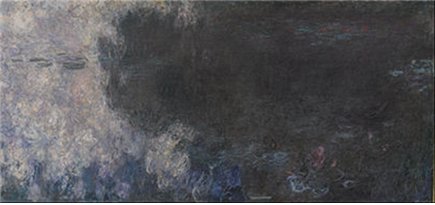 현재 전시 중인 ‘수련’과 구도가 유사한 ‘수련-구름’. 프랑스 오랑주리 미술관, 1918~1926년