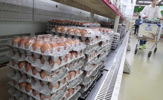서울 한 대형마트에서 계란을 판매하고 있다. [연합뉴스]