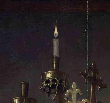얀 반 에이크, 아르놀피니 부부의 초상(일부), 59.7cm X 81.8cm, 1434