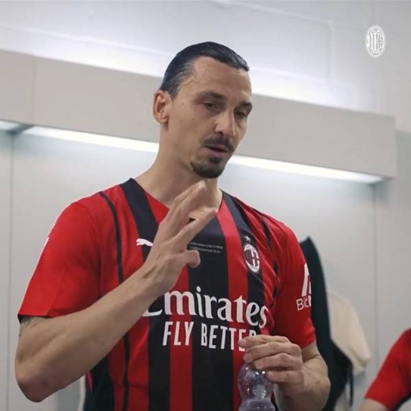 연설하는 즐라탄. 사진|AC 밀란 공식 SNS